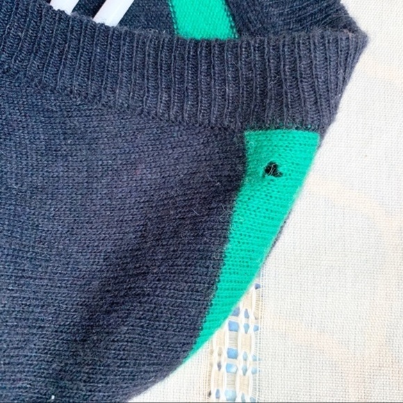 Wool Blend Eclectic Grandpa Striped Button Down Cropped Cardigan Preppy Sweater - Picture 14 of 14